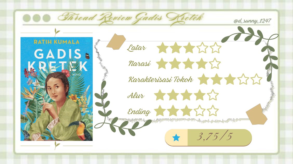 Thread Review: Gadis Kretek

Thread ini bersifat SUBJEKTIF. Aku hanya ingin membagikan pendapatku selama baca bukunya. Mudah-mudahan bisa membantu atau menjadi ajang diskusi yg baik yah 😁😁.
