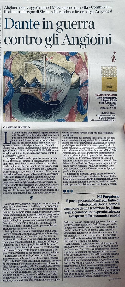 Dante sull’ultimo numero (#661) de <a href="/La_Lettura/">la_lettura</a> del <a href="/Corriere/">Corriere della Sera</a>