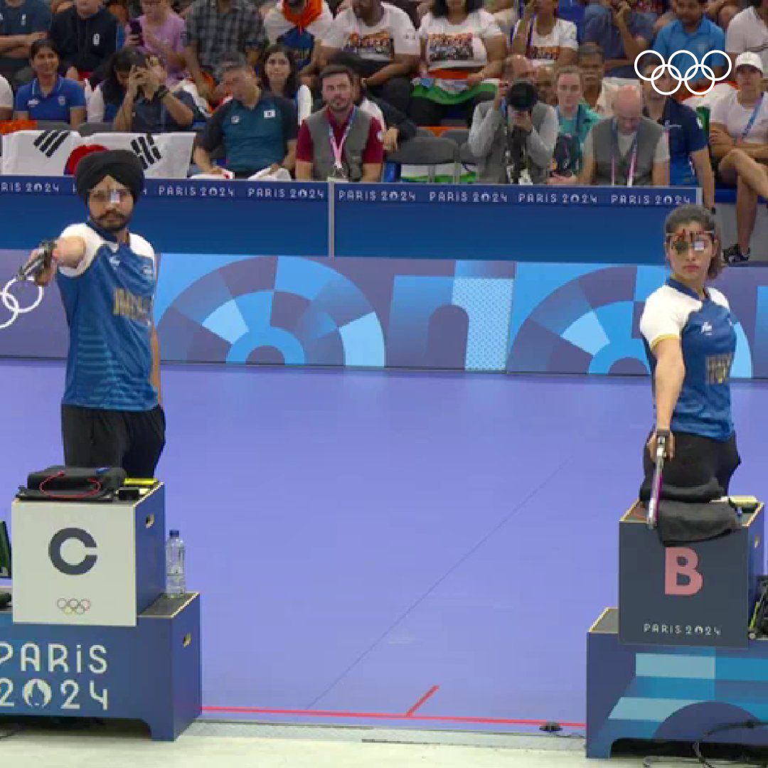 बहुत बहुत बधाई <a href="/realmanubhaker/">Manu Bhaker🇮🇳</a>
मनु भाकर ने पेरिस ओलिंपिक में इतिहास रच दिया है। वे एक ही ओलिंपिक गेम्स में दो मेडल जीतने पहली भारतीय महिला बनी हैं।
#ManuBhaker #Paris2024        #ParisOlympics #OlympicGamesParis #IndianSports #IndianShooting #Cheer4India