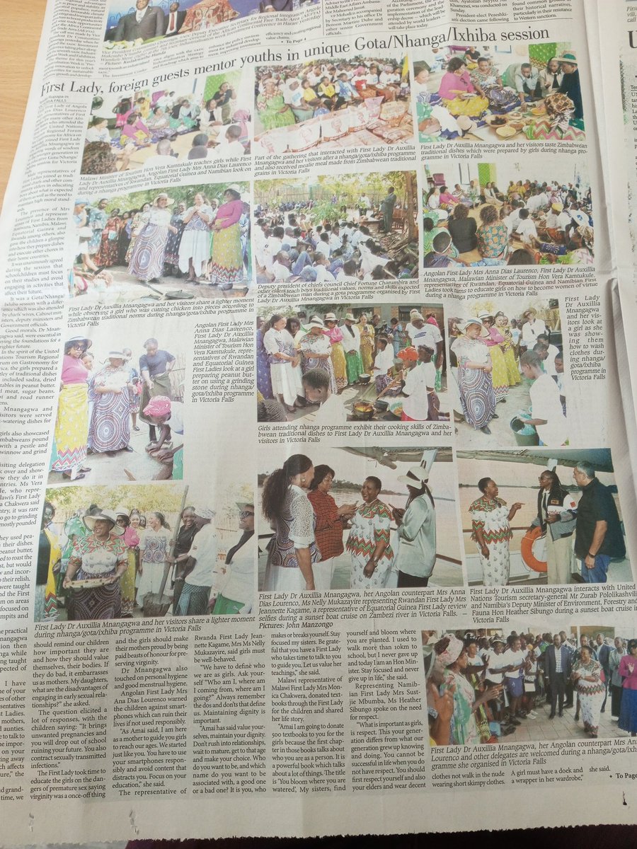 Today's #Herald has 18 pictures of #FirstLadyMnangagwa in the same  edition. This is an #overkill cdes!!