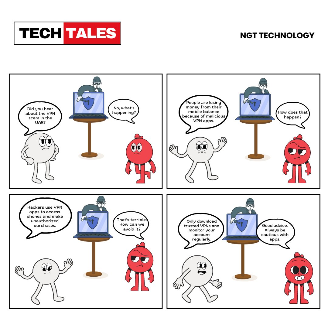 NGTTech's tweet image. Tip: Be cautious with VPN apps. Download only from trusted sources and monitor your mobile balance regularly.
📞 +971600564888 
#Cybersecurityservices #AMCservices #NGTtechnology #ITsolutions #ITservices #Peplinkuae #Peplinkrouterdubai‍‍‍‍‍‍‍‍‍‍‍ #peplinkdistiuae