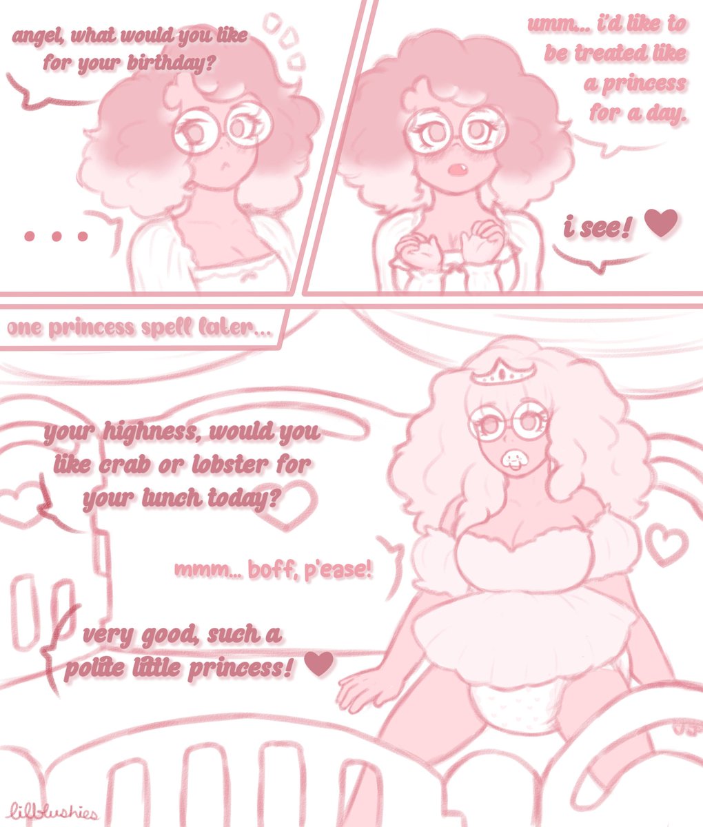 quick lil comic i made for my birthday today :3
wah i wanna be a spoiled baby princess!!!!! 💗 🩷💕
#abdl