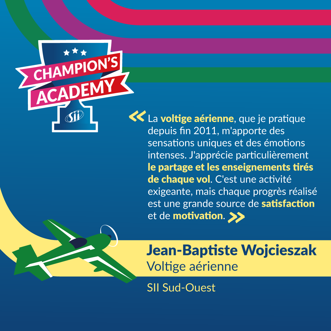GroupeSII's tweet image. .#ChampionsAcademy🏆 La voltige aérienne, ça vous parle ? Notre collaborateur Jean-Baptiste Wojcieszak, Ingénieur consultant en analyse d'incidents chez SII Sud-Ouest, pratique cette discipline en compétition depuis 2017 au sein du club Midi-Pyrénées Voltige.

#Voltige #GPTW