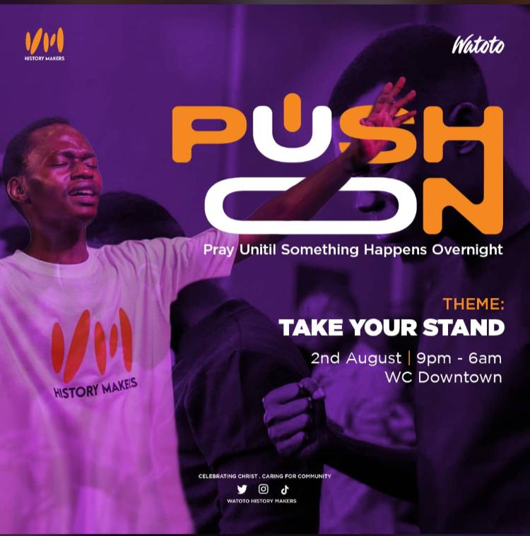 watotoHM's tweet image. History Makers!!!!🤩
Our PUSH Overnights return this Friday at Watoto Church Downtown. Get ready to come and we pray and worship the Lord together.🙏

We start at 9PM till 6AM.
#TakeYourStand 
#PUSHON