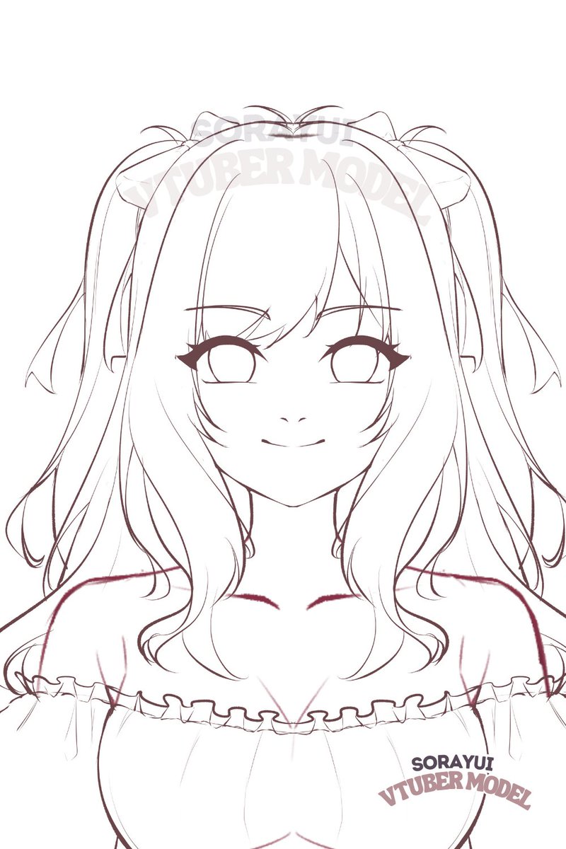 SoraYuiRen's tweet image. Today&apos;s sketch for a client, a cute vtuber character ˚˖🌷͙֒✧˚.🎀༘⋆  

#sketchstreamer #vtubermodel #wipart #Vtuberのおともだち募集