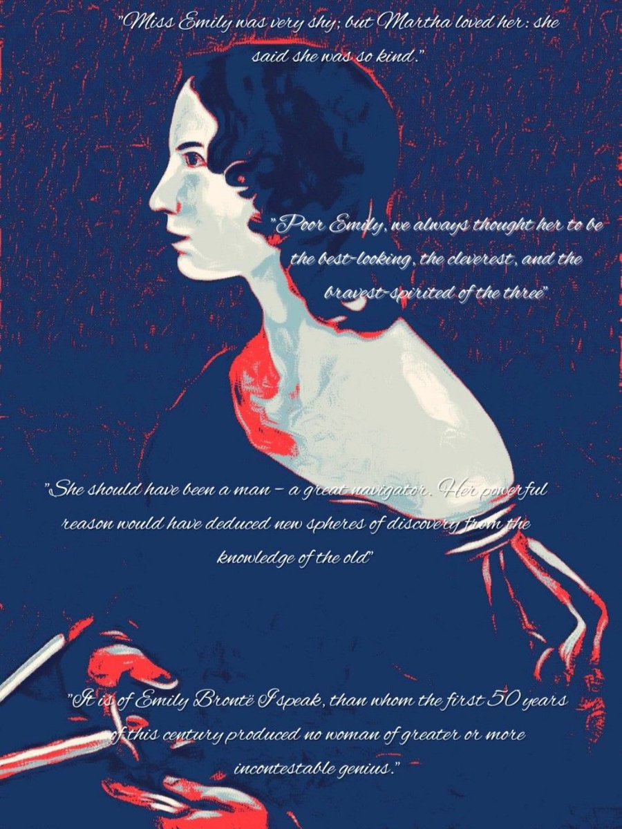 Born #otd 1818 in Thornton, Bradford a girl who became a shy woman, a towering genius. A skilled artist, a star baker, a wonderful pianist, a brilliant poet and author of just one book - but, in my opinion, it's the greatest book ever written. Happy 206th birthday Emily Bronte!