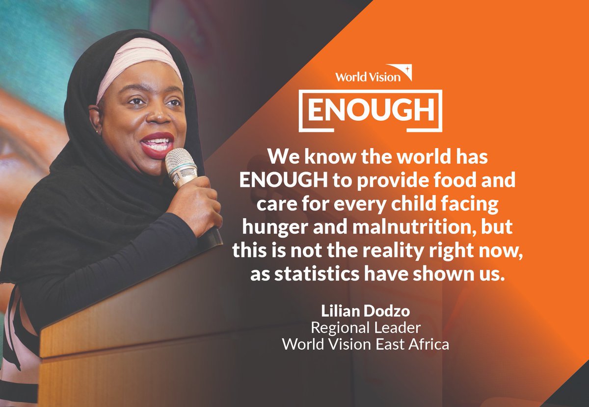 WVSomalia's tweet photo. We are greatly honoured to be joined by Lilian Dodzo, our Regional Leader for @WorldVisionEARO here in Mogadishu, as we launch the ENOUGH Campaign, a call to end hunger and malnutrition. #SayENOUGH #EndChildHungerNOW https://t.co/prqtcs0er1