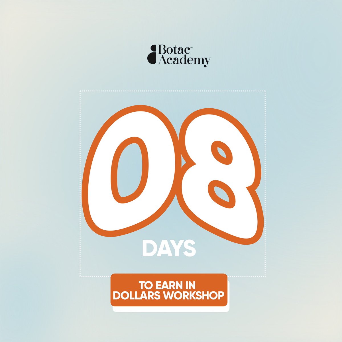 BotacAcademy's tweet photo. 8 days to the most important workshop you will ever attend in 2024 as a freelancer 🥳🥳🙌🏽

Register here to be on the inside💁🏽‍♀️

https://t.co/UTTCAXq6a6 https://t.co/BjVBe7tGPU