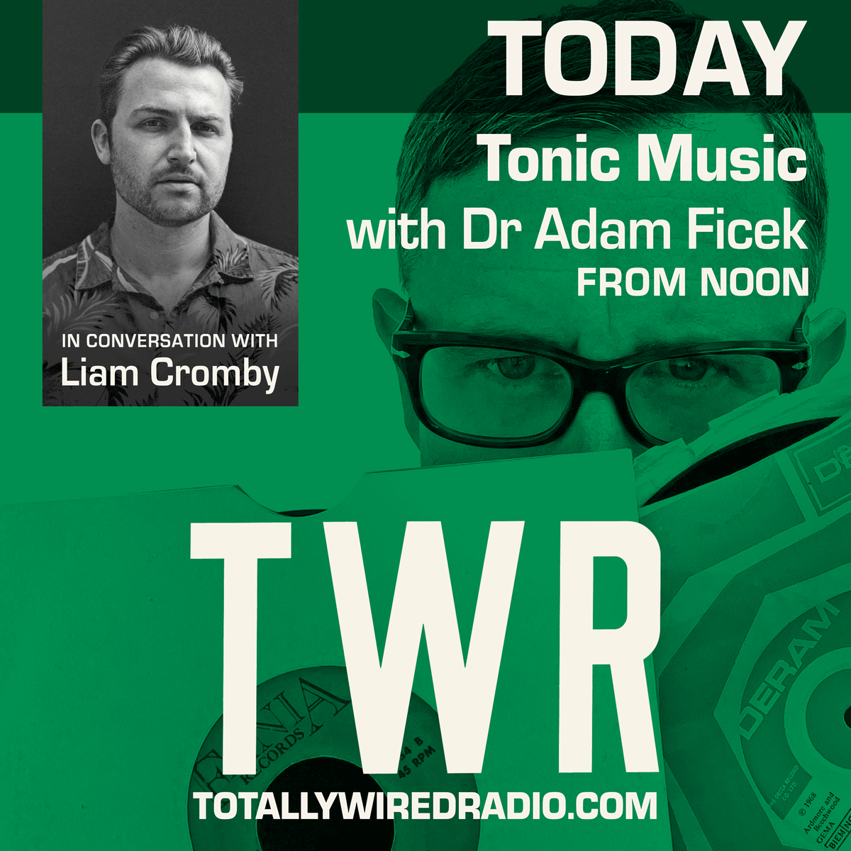 → TODAY from Noon.
<a href="/adamficek/">Adam Ficek</a> (Babyshambles/Psychotherapist) hosts Tonic Music on <a href="/TotallyWiredRAD/">Totally Wired Radio</a>. Adam's guest this month is <a href="/LiamCromby/">Liam Cromby</a>.
→ totallywiredradio.com/adam-ficek/

#MentalHealth #Music #Tonic #NeverMindTheStigma #TonicRider #Wellbeing #radio