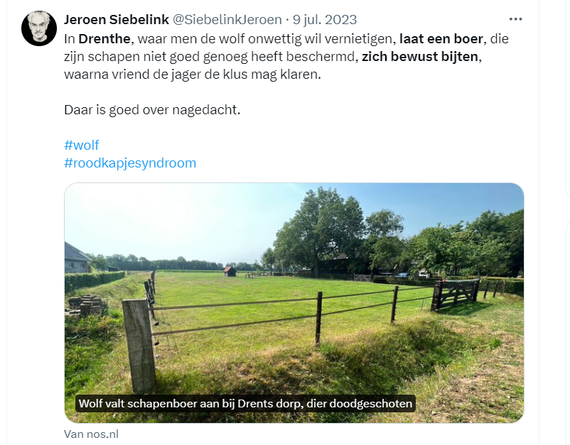 MerlotVine's tweet photo. Nu uit DNA onderzoek gebleken is dat het meisje in Leusden inderdaad door een wolf gebeten is, hier nog even een herinnering aan hoe ver de wolvenlobby gaat om de gevaren van wolven te ontkennen.
"Boer liet zich bewust bijten".๐
#wolfwappies #complottheorieen #boerenhaat https://t.co/lzJd7T2cAZ