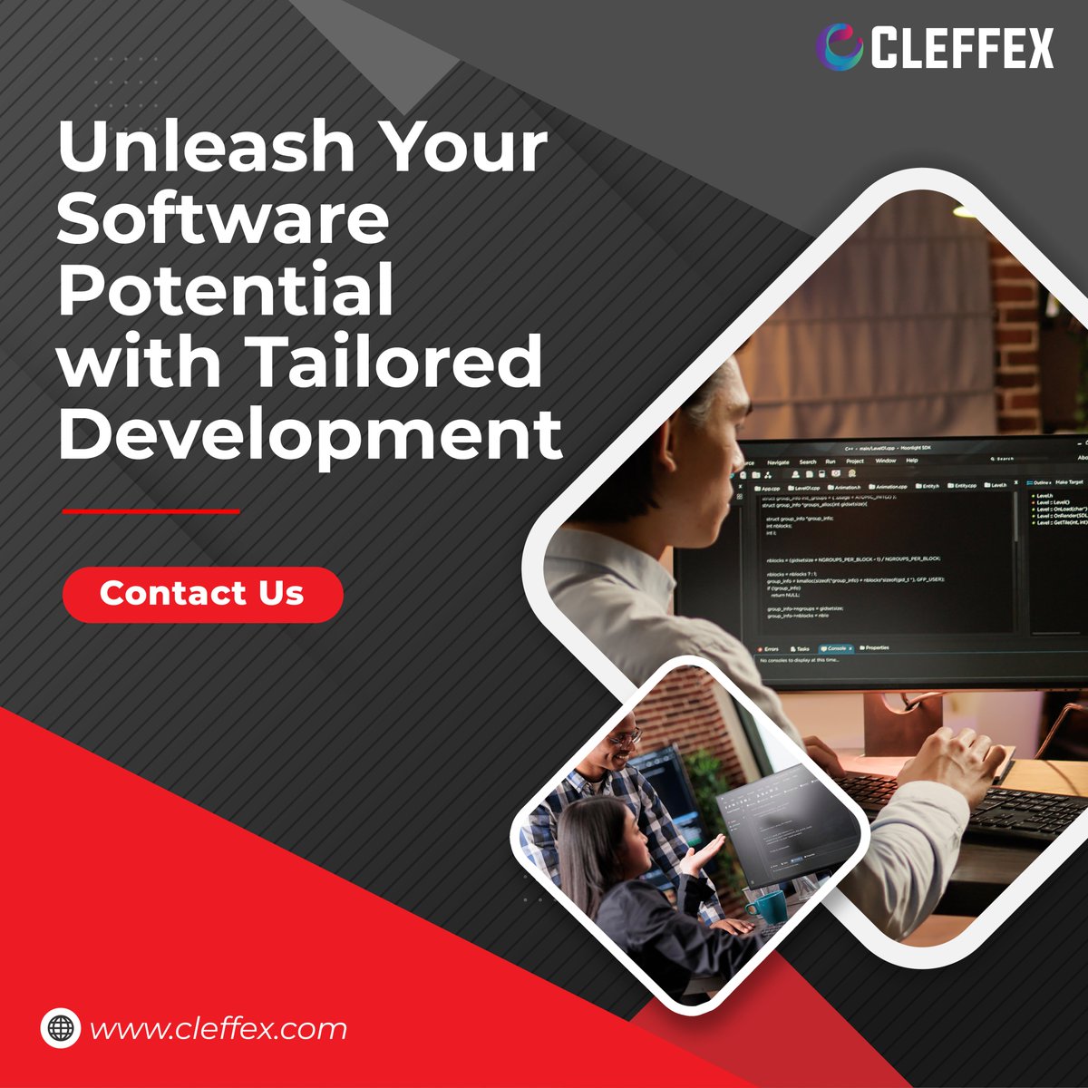 CleffexDigital's tweet image. Partner with Cleffex today for tailored solutions that meet your unique needs with superior performance, innovation, and success! Visit cleffex.com/service/custom… to learn more.
#CustomSoftwareDevelopmentService #SoftwareDevelopmentService #SoftwareDevelopmentCompany