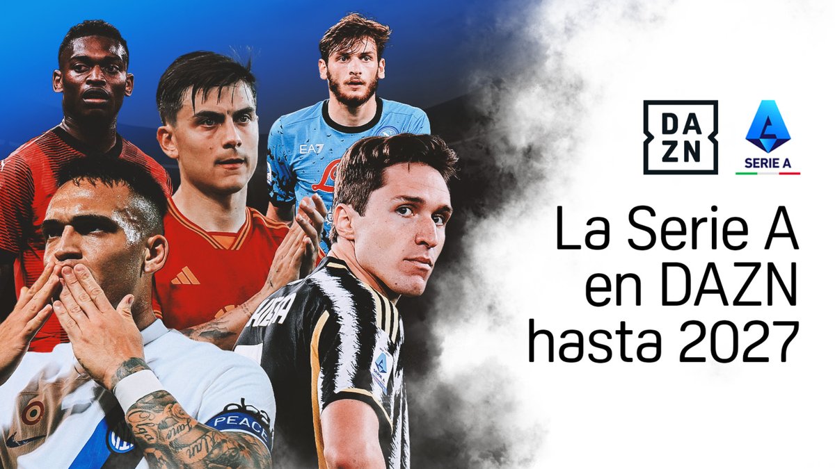 DAZN_ES's tweet photo. La Serie A... ¡EN EXCLUSIVA EN DAZN HASTA 2027! 💣

Liga italiana ✅
Coppa ✅
Supercoppa ✅

Calcio, bienvenido a tu nueva casa #SerieAenDAZN 🤩 https://t.co/jhqjnbChC2