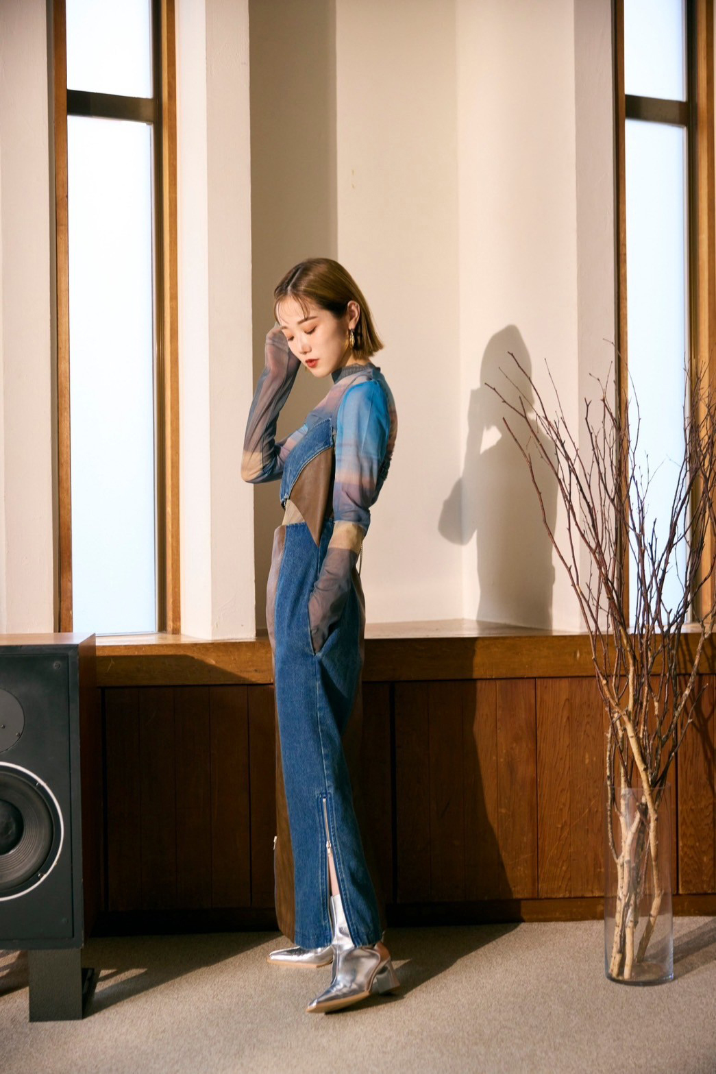 MURUA×yukko フェイクレザーパターンビスチェ MURUA（ムルーア）の「【YUKKO】フェイクレザーパターンビスチェ
