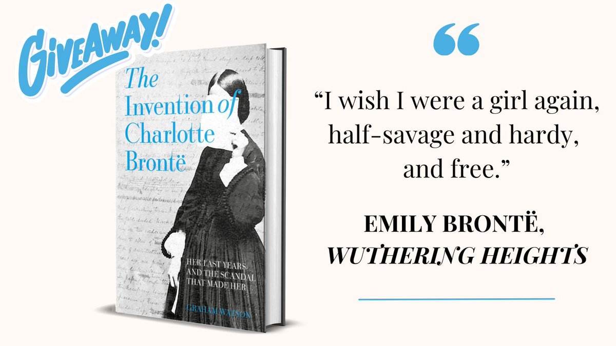 #OTD in 1818 #EmilyBrontë, novelist and poet, known for #WutheringHeights, was born. 

We're giving away a copy of 'The Invention of Charlotte Brontë' by <a href="/GrahamWatson73/">Graham Watson</a> 🎉 
To enter like and repost. UK Entrants only, ends 6th August <a href="/BronteParsonage/">Brontë Parsonage Museum</a> #CharlotteBrontë #giveaway