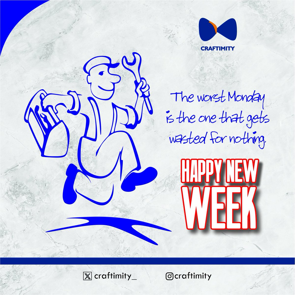 craftimity_'s tweet photo. What about you having the best week when work is well done. Happy New week #craftmen #craftwomen #artisans

Happy New Week #BigBrotherNaija #bbnaijaseason9 #Shaun Shaun #MondayMotivaton Kenneth Okonkwo #BTC #Paris2024 #ParisOlympics2024 https://t.co/tqvv1PAm7m
