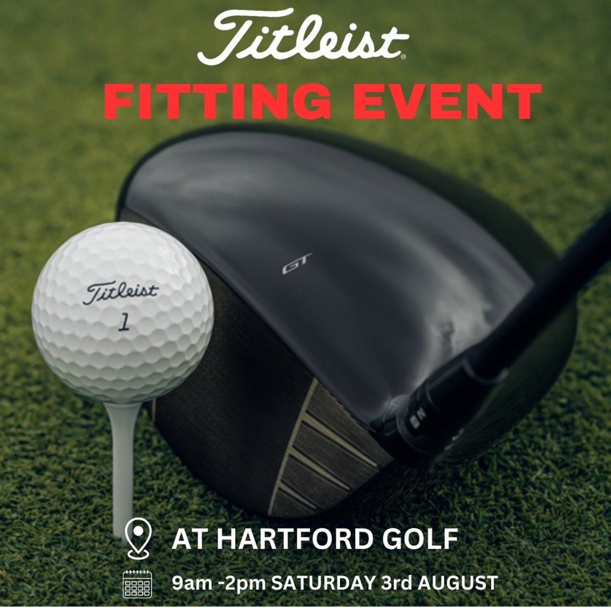 HartfordGolfC's tweet image. ‼️Titleist Fitting Event featuring the new GT Metalwoods range‼️

Saturday 3rd August 9am-2pm at #HartfordGolf 

Enjoy an expert custom fitting session on any clubs in the Titleist range🔥

Book here👇🏻
💻 surefithub.titleist.com/book-fitting/6…
☎️ 01606 871162
📧 info@hartfordgolf.co.uk