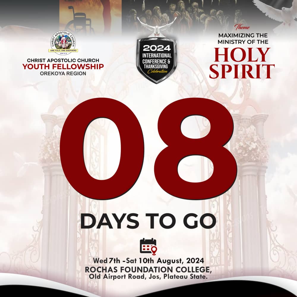 Orekoyaofficial's tweet image. The Holy Spirit will Give You Boldness to Speak the Truth With Confidence, Maintaining Purity in Your Life And Ministry 

MAXIMIZING THE MINISTRY OF THE HOLY GHOSTS!
#08Daystogo
#2024InternationalConference
#CACNews 
#ChristApostolicChurchYouthConference
#CACOrekoyaRegion