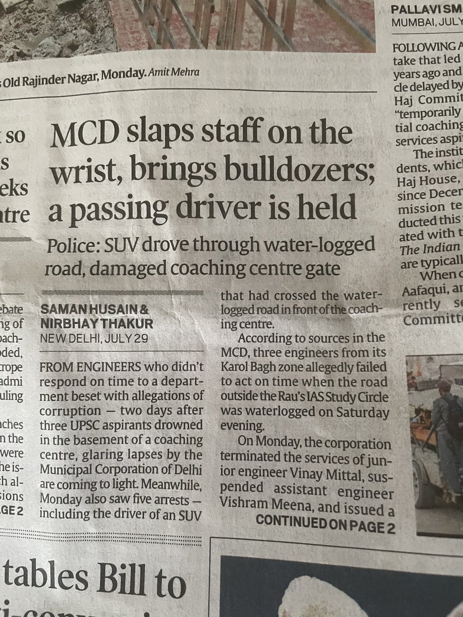 Arresting the driver of a passing car? The Delhi authorities have learnt little from the tragedy. Their reaction to it is as unthinking and slapdash as the enforcement of their municipal regulations.