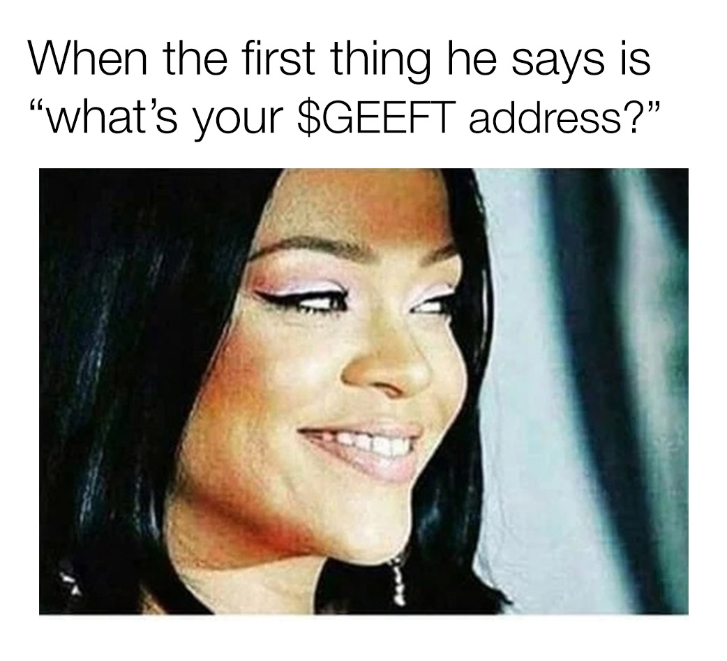 Geeft369's tweet photo. What’s better than $GEEFT ? 
More $GEEFT 
TH👀N https://t.co/W5ZoKFqMih