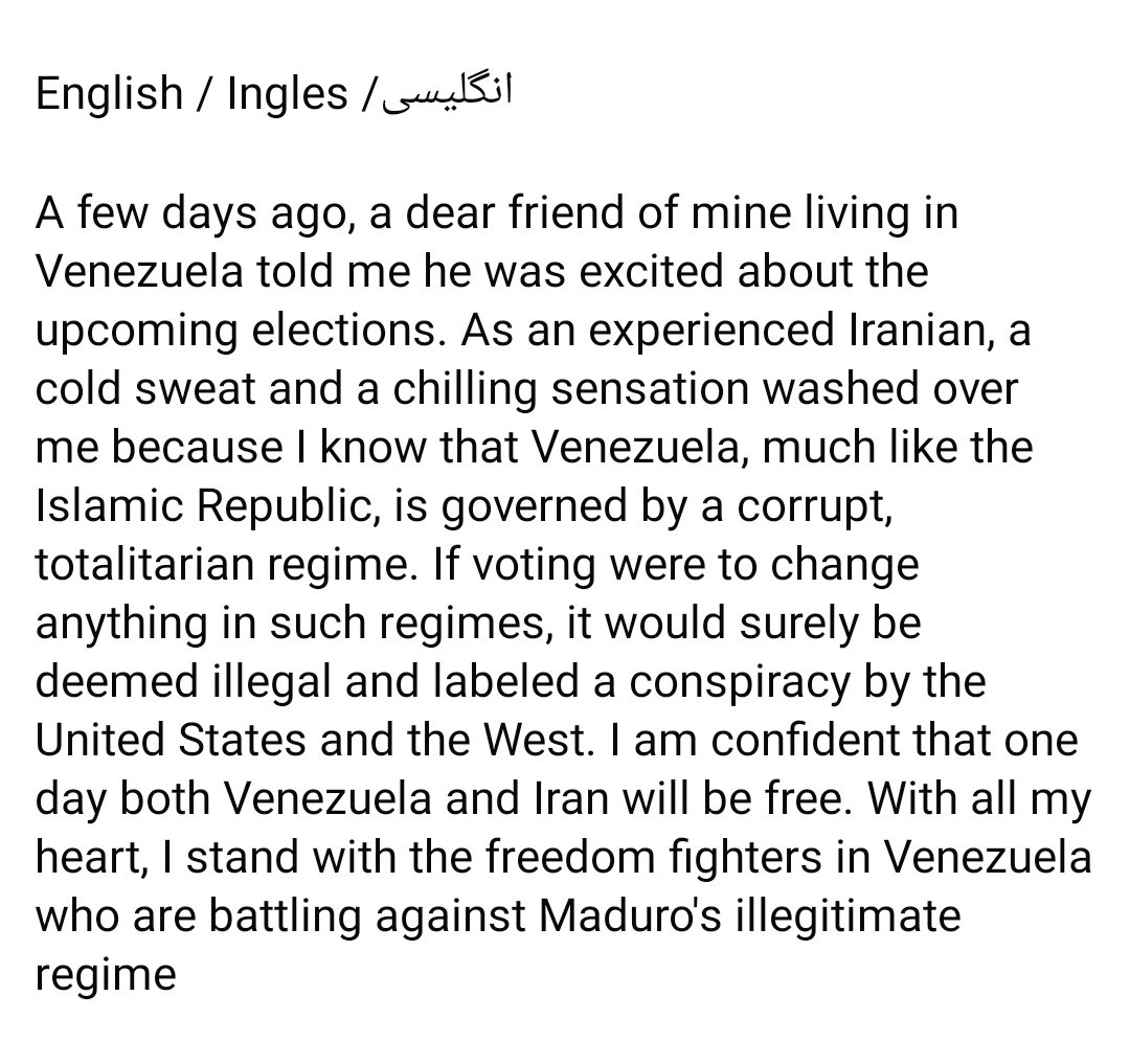 BehCanan's tweet photo. #جاویدشاه 
#VenezuelaVOTA
#VenezuelaSeraLibre 
#VenezuelaLibreYa 
#مرگ_بر_دیکتاتور https://t.co/R6YhzdlLcC