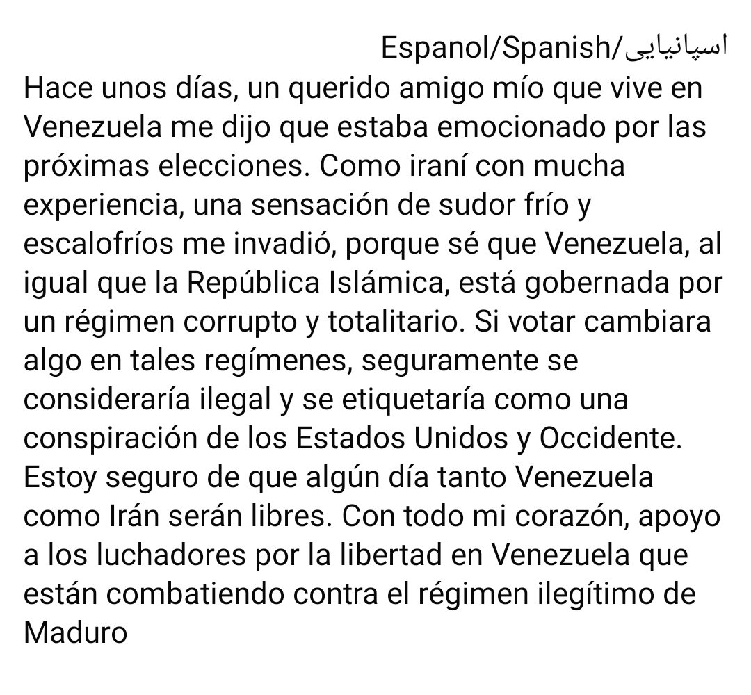 BehCanan's tweet photo. #جاویدشاه 
#VenezuelaVOTA
#VenezuelaSeraLibre 
#VenezuelaLibreYa 
#مرگ_بر_دیکتاتور https://t.co/R6YhzdlLcC