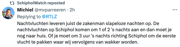 Michiel maakt wat denkfoutjes. Zakenreizigers wonen niet alleen in Nederland. Zakenreizigers reizen niet alleen in Europa. Zakenreizigers kunnen doorgaans goed met tijdsverschillen omgaan. Verder..Nachtvluchten zijn altijd in de nacht anders zijn het geen nachtvluchten..