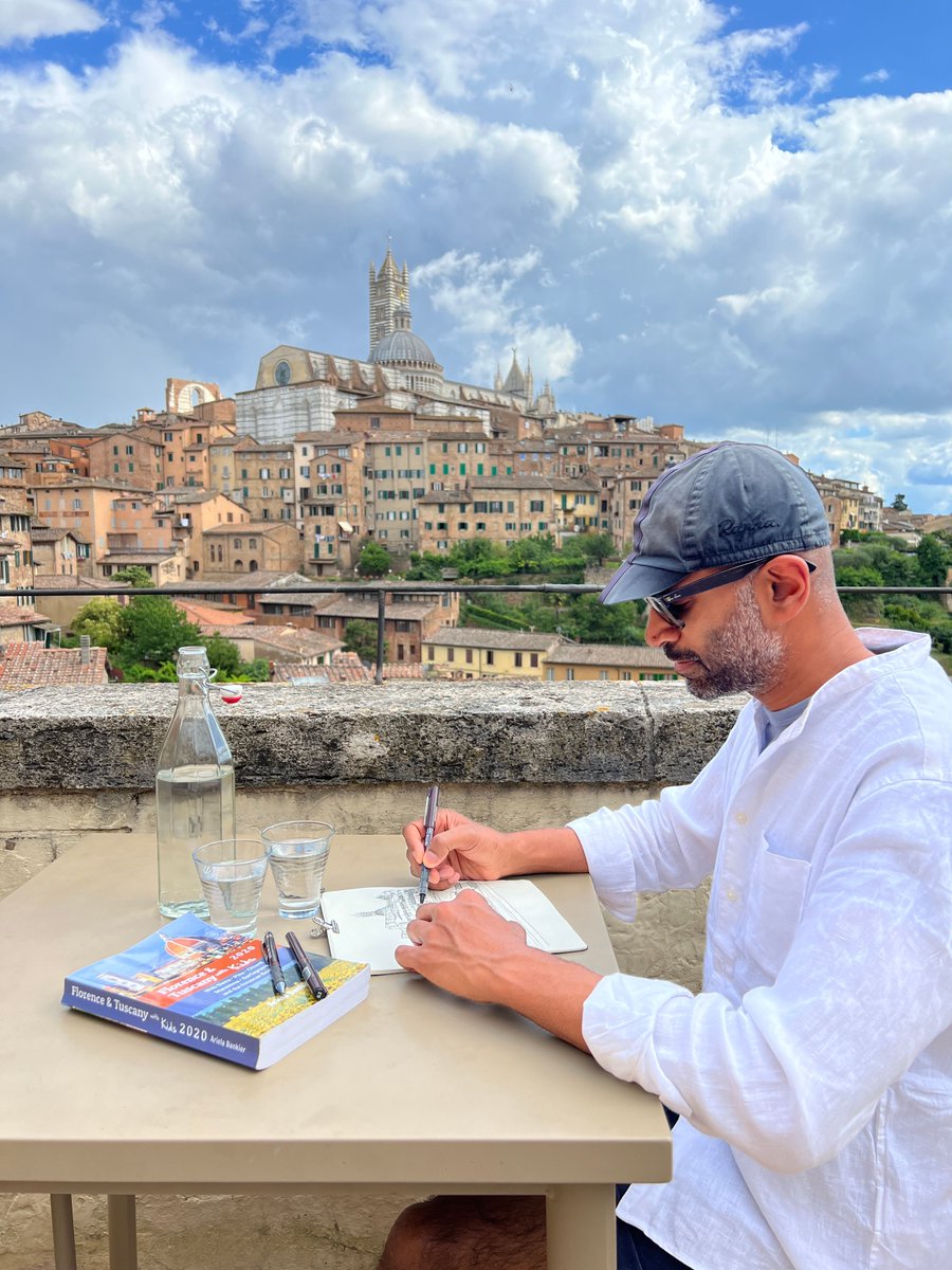 Sketching Siena from my hotel terrace was a dream come true! The stunning medieval architecture and vibrant streets offered endless inspiration. My Moleskine is now filled with sketches of the city's timeless charm. #Art #Siena #Tuscany #Sketchbook bit.ly/3yjrrPt