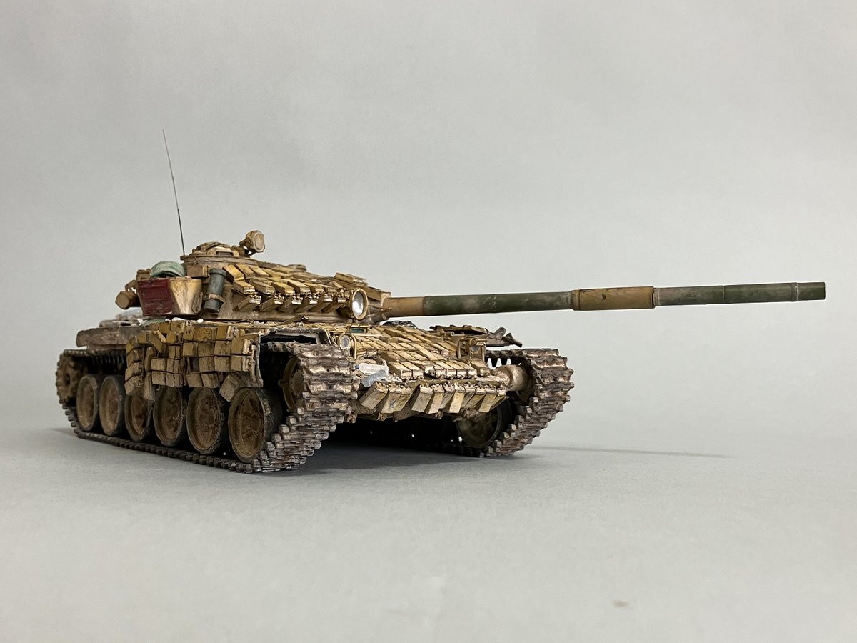 nekomanmaok's tweet photo. T-72くん画像その4
T-72AV@SYRIA
#戦車模型 #scalemodels #模型戦車道 #プラモデル #T72 #T72AV https://t.co/qGsmKXrjFF