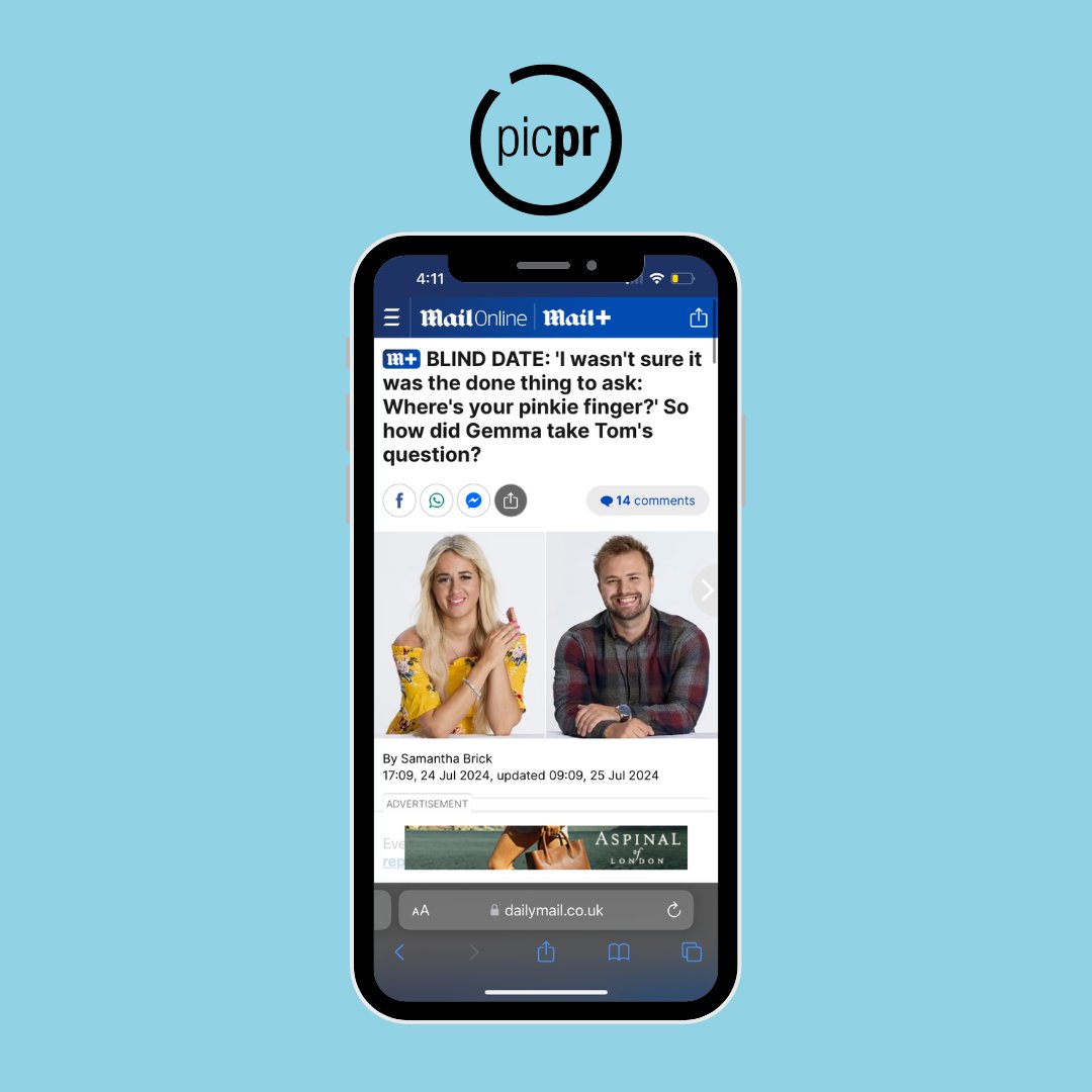 picpr's tweet image. Being in PR, our video manager, Tom, asked if we could get him a date. 👀 

We called up the Mail Online to set up a blind date and cover it (coverage is coverage, after all). 🤝 

No 'follow link' for us, but Tom linked up with a nice girl for the day.

bit.ly/3WBB7yf
