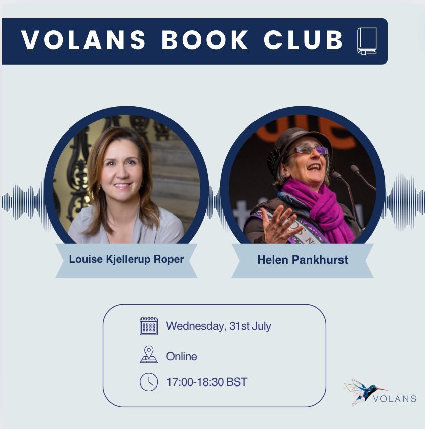 🔔 We look forward to welcoming Helen Pankhurst tomorrow at 17:00-18:30 for this month’s Volans Book Club. 

Join the conversation:
🗓️Wednesday 31st July
🕔 From 17:00-18:30 BST
👉Sign up here: buff.ly/3YjmaC6