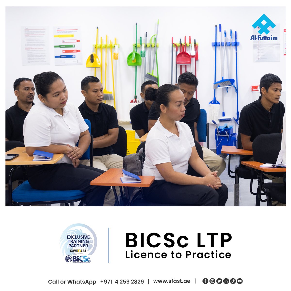 save_fast's tweet image. Congratulations to the participants from AL Futtaim Group on successfully completing their BICSc Licence to Practice (LTP) training! 

Visit: sfast.ae
Call or WhatsApp: +971 4 259 2829

#bicsc #cleaningcourse #dubai #ALFuttaimGroup #SaveFastTraining