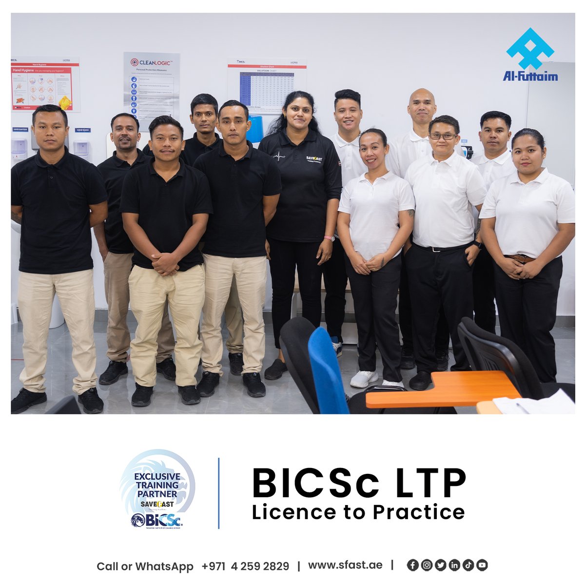 save_fast's tweet image. Congratulations to the participants from AL Futtaim Group on successfully completing their BICSc Licence to Practice (LTP) training! 

Visit: sfast.ae
Call or WhatsApp: +971 4 259 2829

#bicsc #cleaningcourse #dubai #ALFuttaimGroup #SaveFastTraining