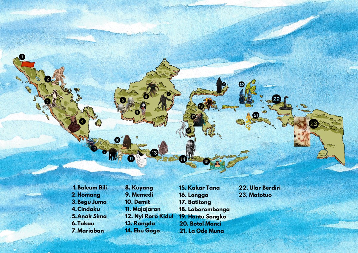 halukinasi's tweet image. Karena 556 juta warga kampung durian runtuh menuntut. 

Baiklah, sebagai myth enthusiasts ak akan menjelaskan 

sebagian kecil🤏🏻 makhluk mitologi indonesia

👹🇮🇩A THREAD CEUNAH🇮🇩👹