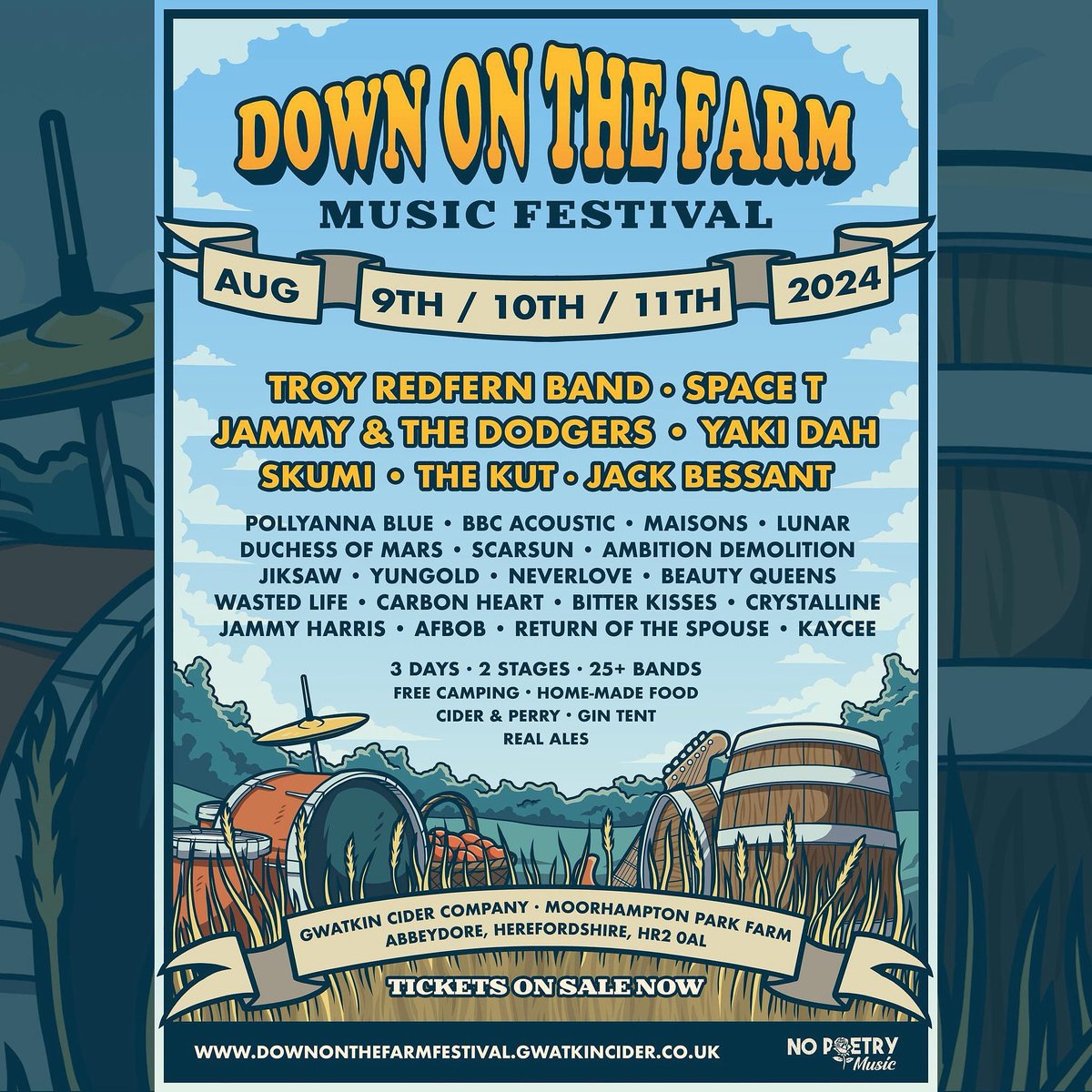 This year’s <a href="/DDDownOnTheFarm/">Down On The Farm</a> music fest. We have the amazing Troy Redfern Band and Jack Bessant - bass player and founder member of legendary UK rockers Reef. 
Plus so much more

musicglue.com/down-on-the-fa…