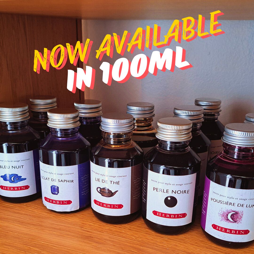 PurePens's tweet image. We now sell some #JHerbin fountain pen inks in 100ml bottles
~These selected colours only~
SHOP NOW &amp;gt;&amp;gt; tinyurl.com/54a3mae6