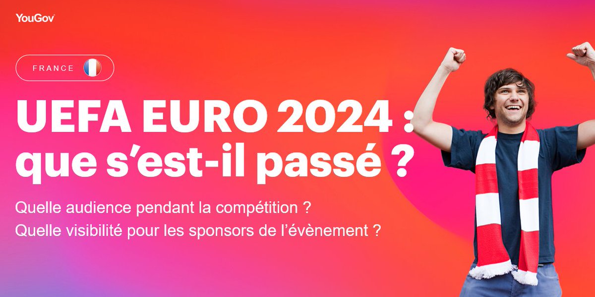 ⚽ Découvrez notre nouveau rapport post #EURO2024 : business.yougov.com/fr/content/501…

🥅 L’objectif de ce nouveau rapport est d’analyser ce qu’il s’est réellement passé pendant l’EURO de Football 2024 vs les intentions déclarées en amont de la compétition.