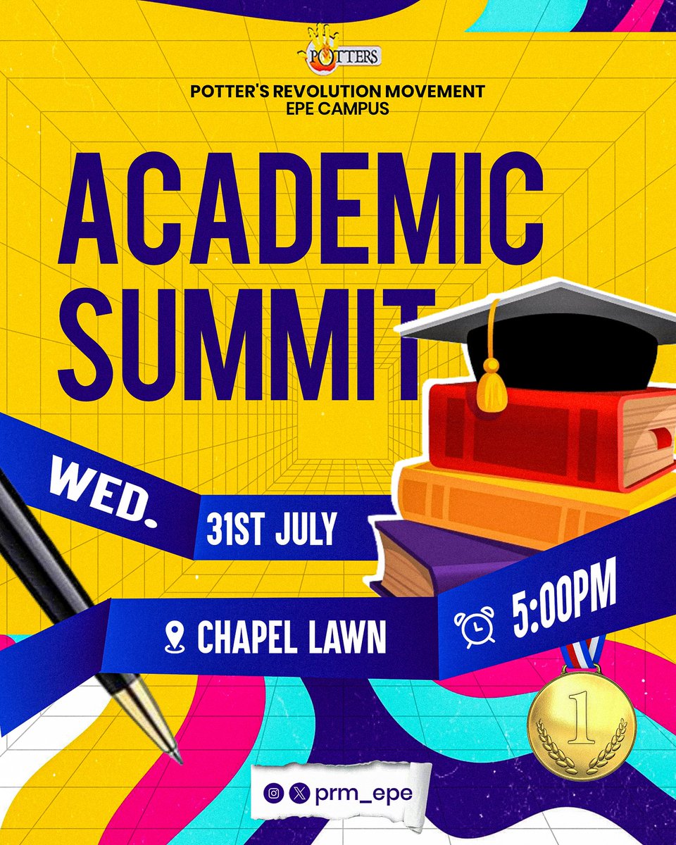 prm_epe's tweet photo. Join us this Wednesday for our Academic Summit!

It's an event where you get to:
💡Discover the secrets to achieving academic success.
💡Unleash your potential and reach new heights in your academic pursuit.
💡Learn from inspiring speakers and Scholars.

See you There! https://t.co/3hWVgHH9BR