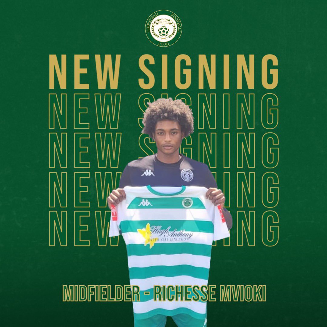chipsteadfcsurr's tweet photo. We are delighted to announce Richesse Mvioki have signed for the club. Richesse came in after spells with @BCFC & @dcfcofficial in the summer. Richesse also previously featured for Tooting & Mitchams youth teams. #Chipsteadfc https://t.co/4IPb8HMALh