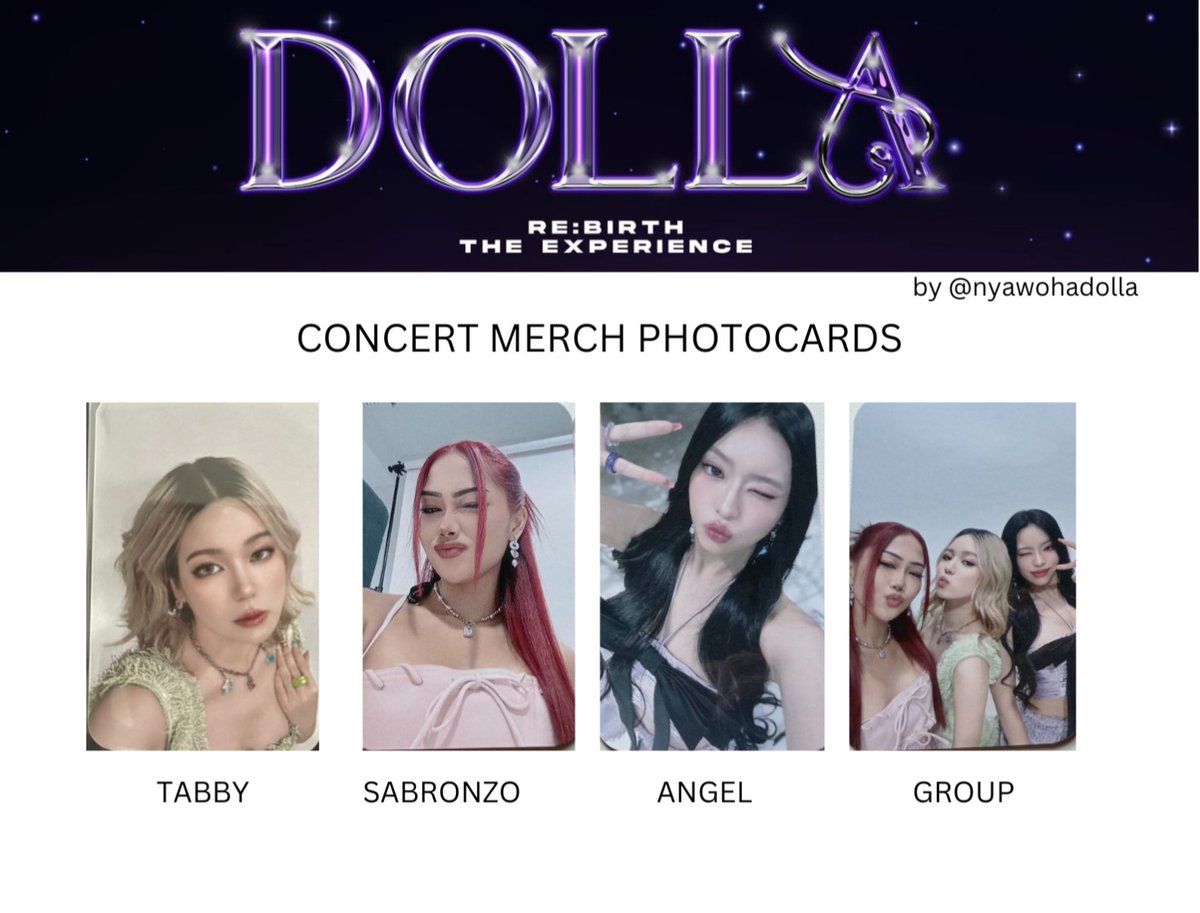 nyawohadolla's tweet photo. DOLLA RE:BIRTH THE EXPERIENCE RANDOM PHOTOCARDS MERCH PC TEMPLATES
#pasardolla https://t.co/DamKz21Ytt
