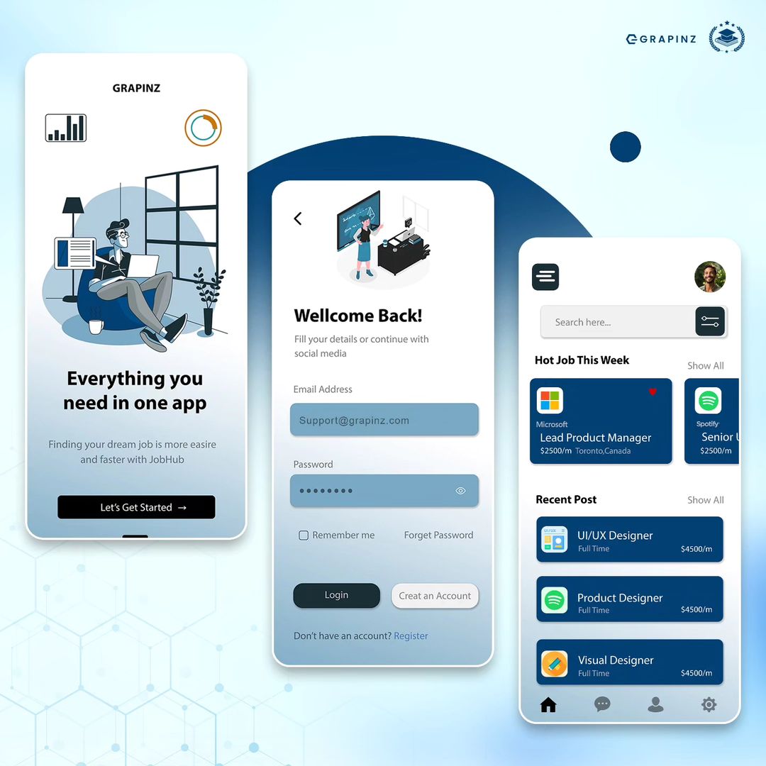 grapinz's tweet image. UI/UX Design: Craft intuitive and aesthetically pleasing interfaces for web and mobile applications. 🖥📱
#UIUX #UXDesign #UIDesign #UserExperience #UserInterface #UXUI #UXResearch #DesignThinking
#UXTips #ProductDesign #InteractionDesign #Usability #UXInspiration #UXProcess