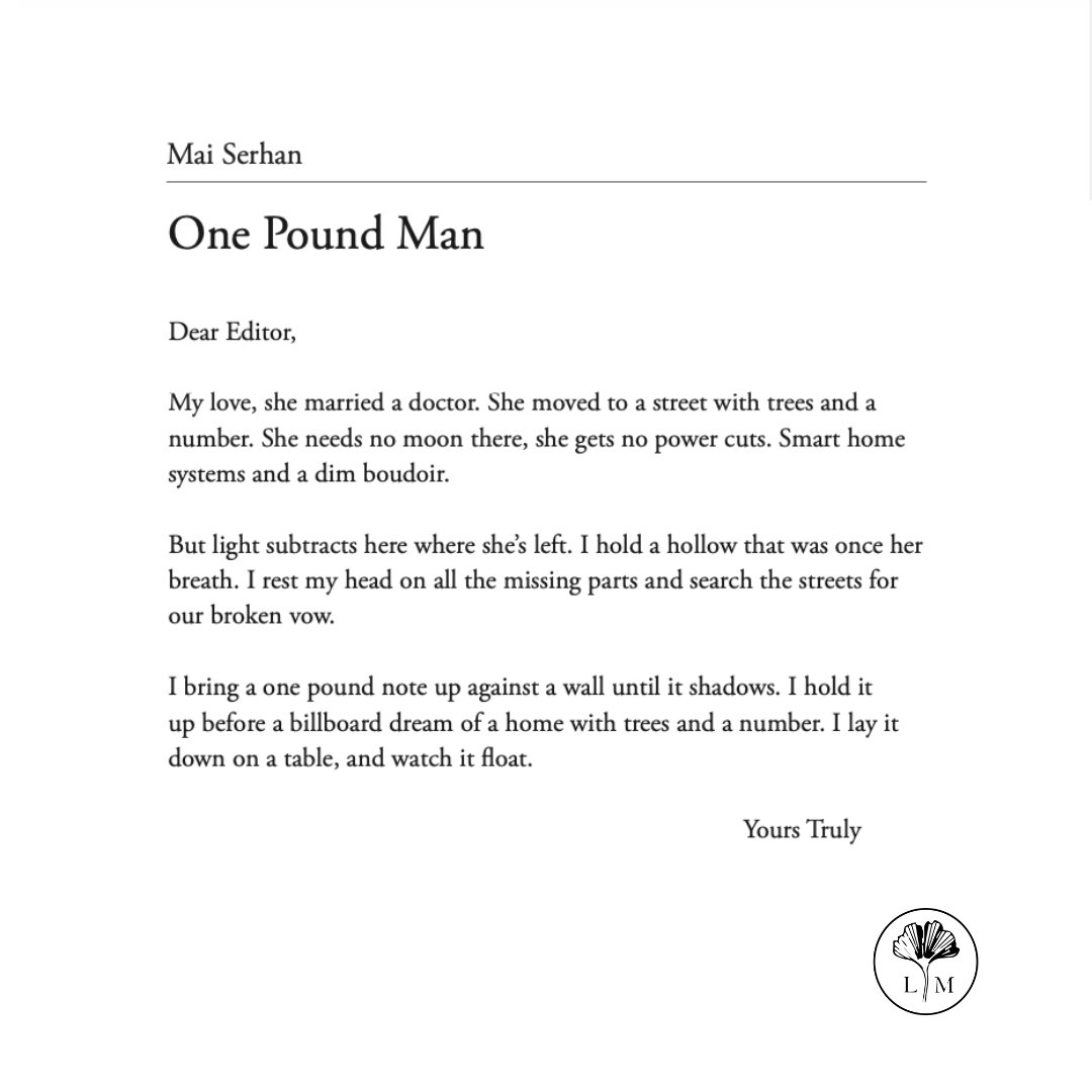 One Pound Man by <a href="/MaiSerhan/">Mai Serhan</a>, from our sold out October/November 2023 issue.