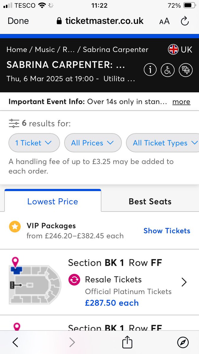 stacyhowley's tweet photo. Better start shitting money if I ever want to take my child to her first ever concert!! 
I was in the queue at about 16000 before but it cocked up🙄 https://t.co/xzPYwRwZdV