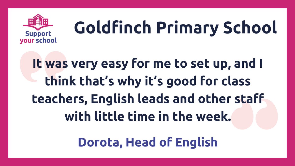 Supportyoursch's tweet image. We make it easy for you to achieve your school fundraising dreams!

Goldfinch Primary School&apos;s campaign raised an incredible £12k, all towards revitalising their school library.

Head of English Dorota spoke to us about her experience: supportyourschool.org.uk/blog/goldfinch…