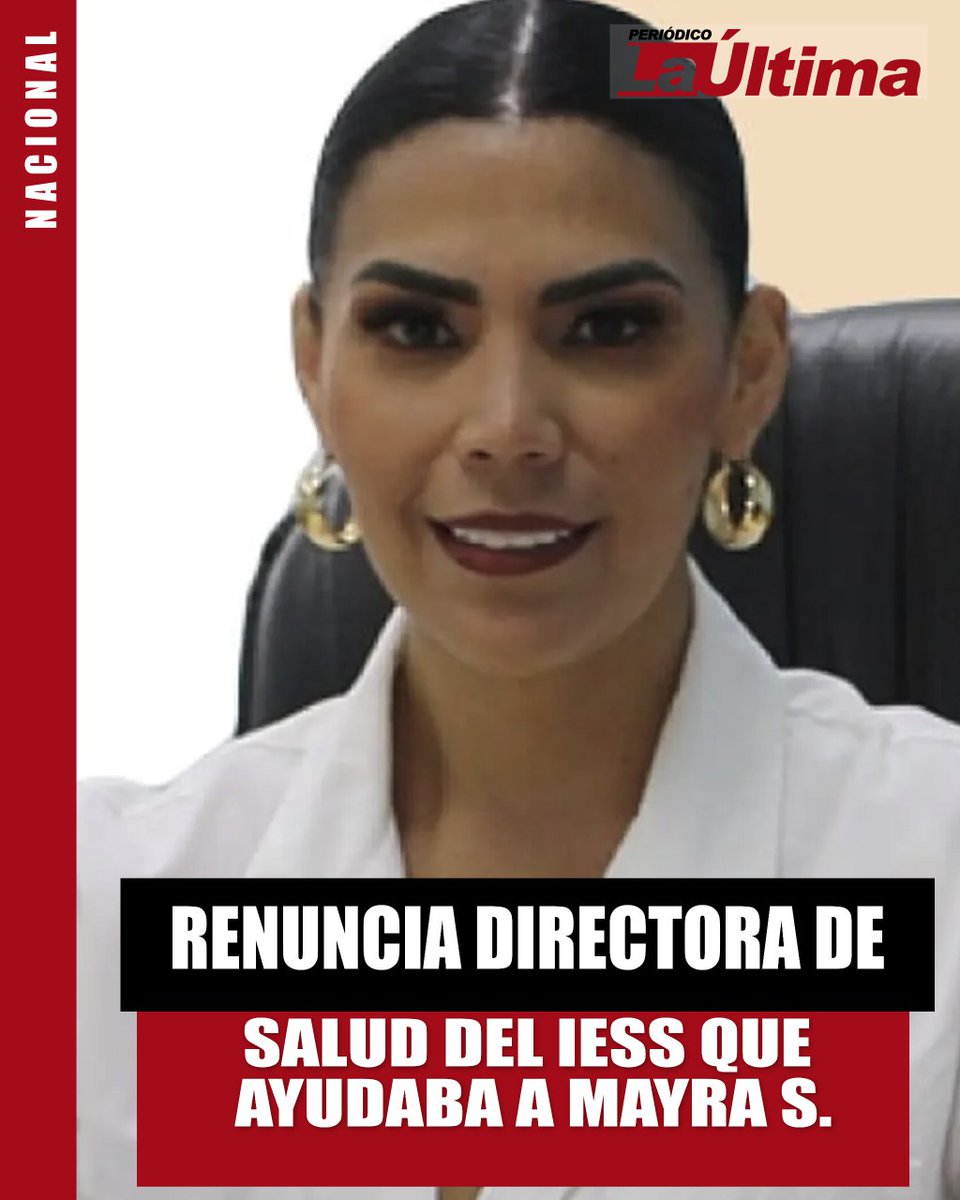 María José Agusto Salazar renunció a su cargo de directora del Seguro de Salud del Instituto Ecuatoriano de Seguridad Social (IESS) el domingo 28 de julio del 2024, según un memorando firmado por ella y enviado al presidente del Consejo Directivo del IESS, Eduardo Peña.