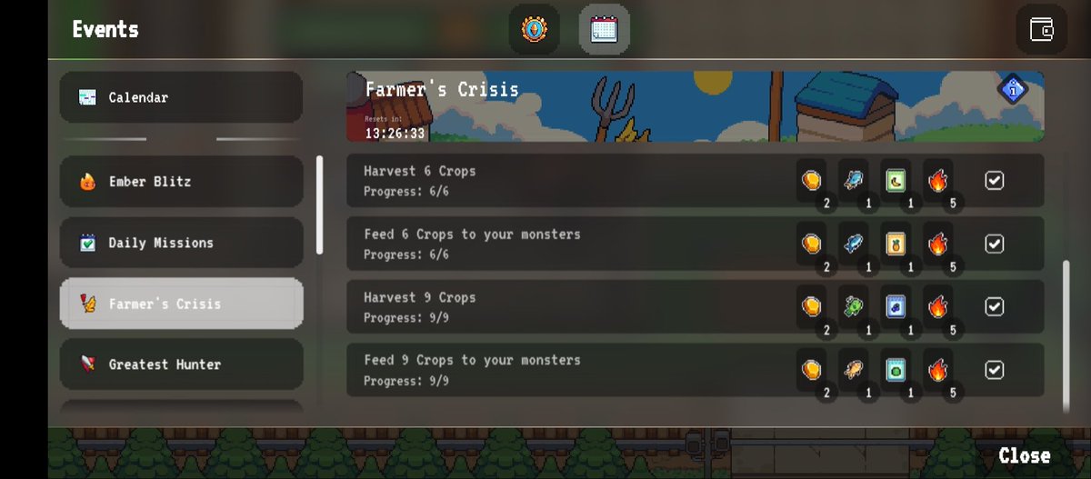 Kencious🍌 (@kenkencious) on Twitter photo My daily Grind, Letsgoww!!🫶❤️
1.Complete Taskboard
2.Daily Missions
3.Farmer's Crisis
#Spellborne
#SpellborneCreate
<a href="/spellbornegame/">Spellborne</a>
<a href="/UncRown3DKinGs/">UncrownedKings</a> My daily Grind, Letsgoww!!🫶❤️
1.Complete Taskboard
2.Daily Missions
3.Farmer's Crisis
#Spellborne
#SpellborneCreate
<a href="/spellbornegame/">Spellborne</a>
<a href="/UncRown3DKinGs/">UncrownedKings</a>