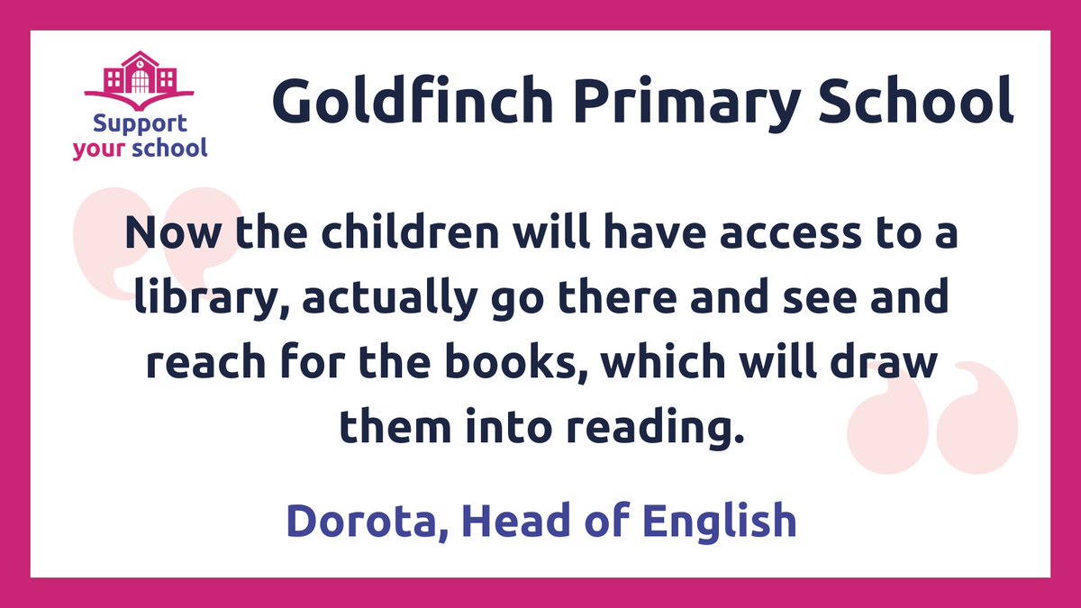 Supportyoursch's tweet image. We love hearing about the impact of fundraising from our member schools 👏

Read more about Goldfinch Primary&apos;s fundraising experience here: supportyourschool.org.uk/blog/goldfinch…