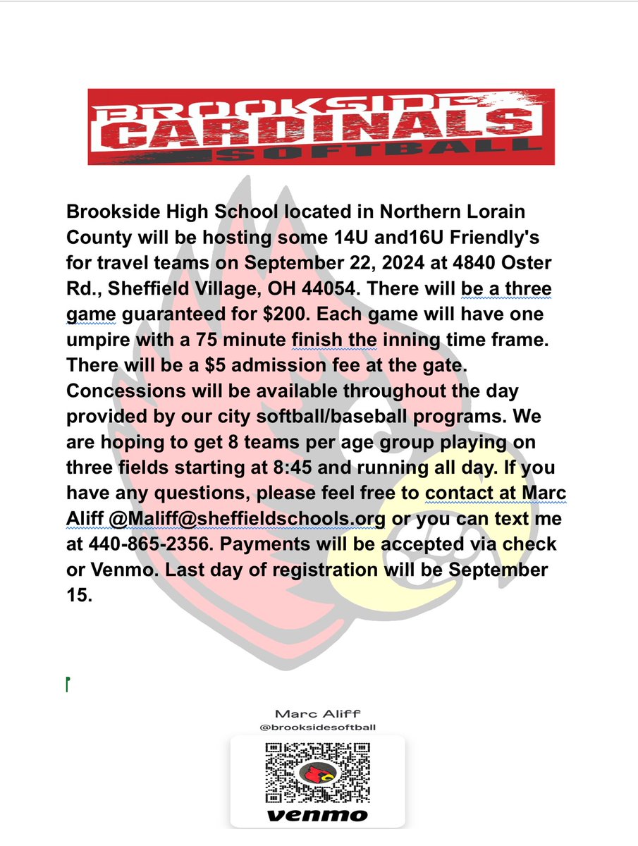We are filling up fast!!!! 14u/16u friendly’s 3 g $200. See below for details!!!!