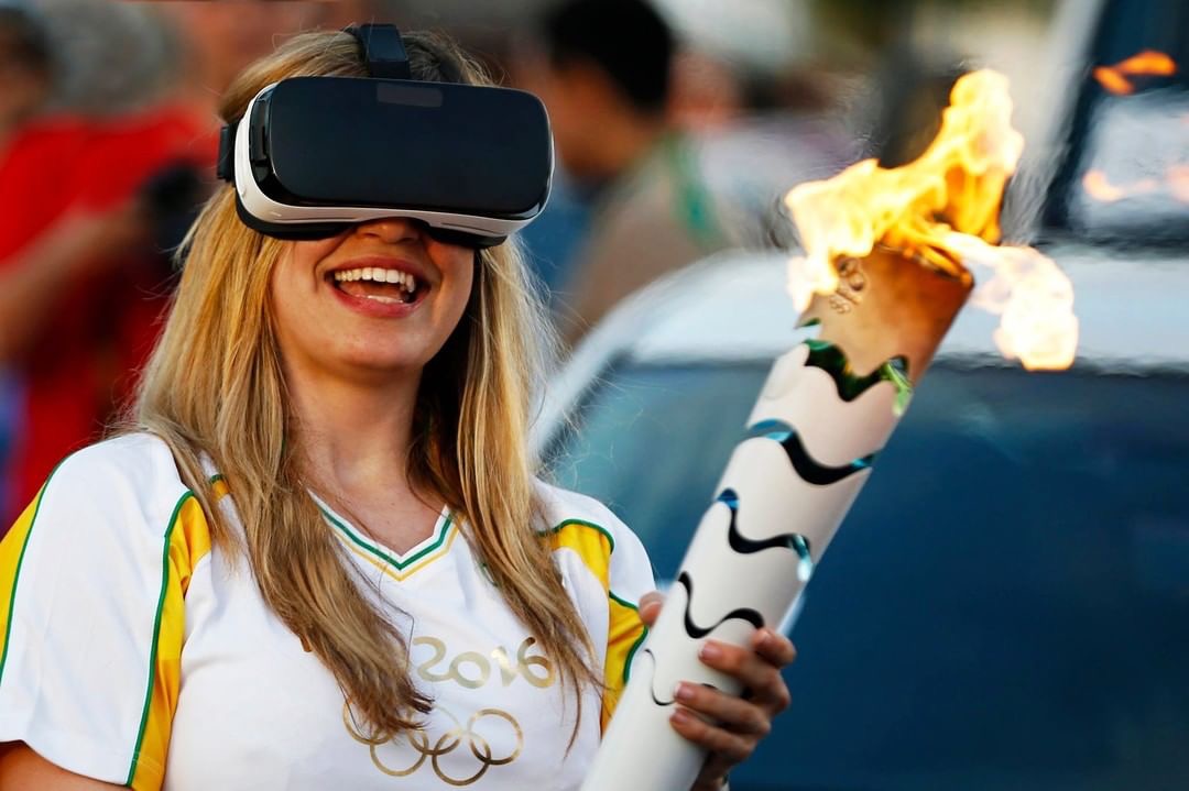 In 2016, a year after graduating, <a href="/NFTS_Games/">National Film & Television School Games Design</a> graduate <a href="/Anagamedev/">Ana Ribeiro</a> had the incredible honour of carrying the Olympic torch in Brazil while wearing a VR headset, representing the VR community and women in the gaming industry. 🤩🔥