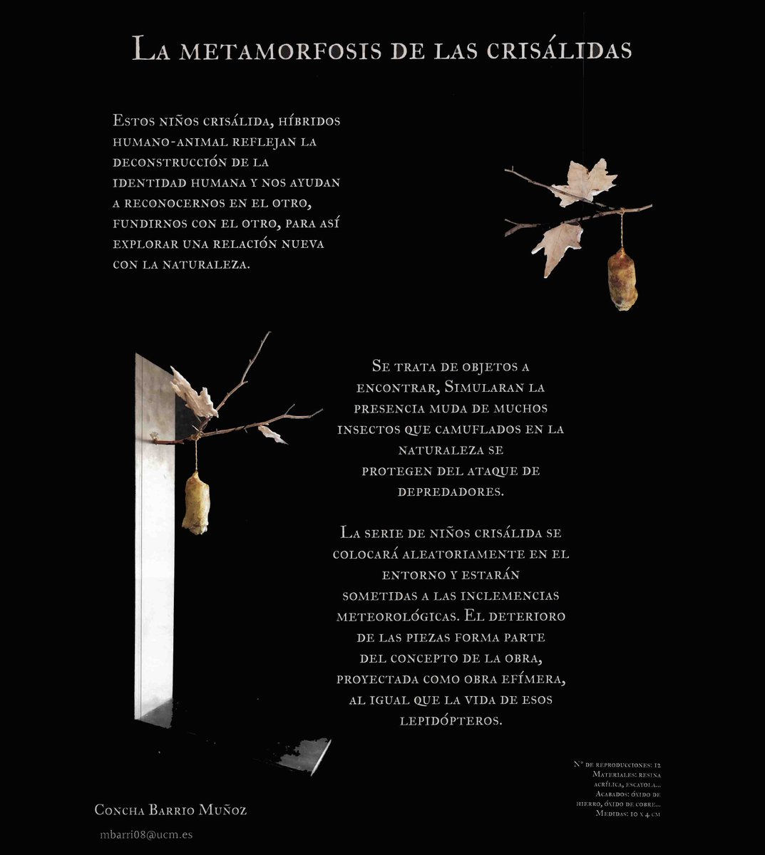 TNavasdelrey's tweet photo. “La Metamorfosis de las Crisálidas” es la obra ganadora del concurso para elegir la primera escultura que se instalará en el nuevo Museo de La Pinarilla, dentro de un maravilloso entorno natural. 
Su autora es Concha Barrios Muñoz, alumna de la Facultad de Bellas Artes de la UCM. https://t.co/F941ji2lX7