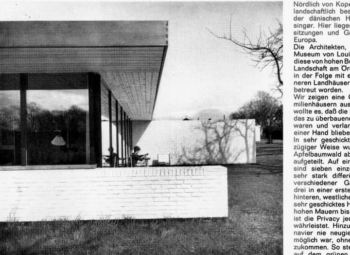 TRES60Blog's tweet photo. Siete casas unifamiliares “Piniehoj Vest”, cerca de Rungsted. Proyectadas y construidas e. 1957 por los arquitectos Jorgen Bo y Vilhelm Wohlert, en Copenhague, Dinamarca.

#PiniehojVest #JorgenBo #VilhelmWohlert #arquitecturamoderna https://t.co/CifN8Cbze2